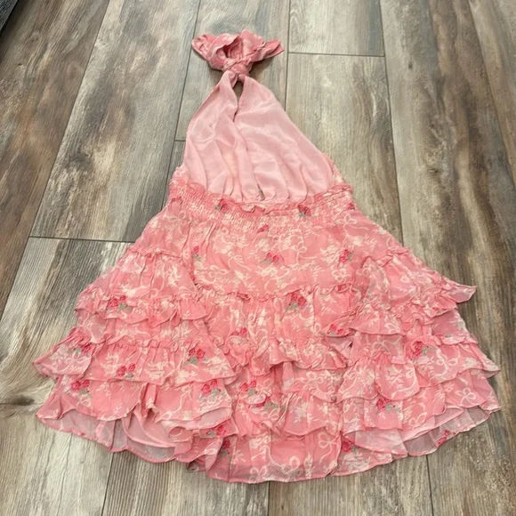 NWT LoveShackFancy QUINTELLE DRESS IN CHERRY PINK